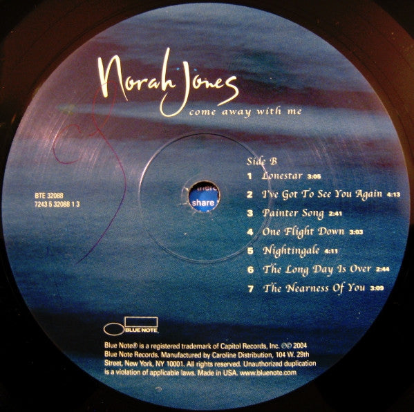 Norah Jones : Come Away With Me (LP, Album, RE)
