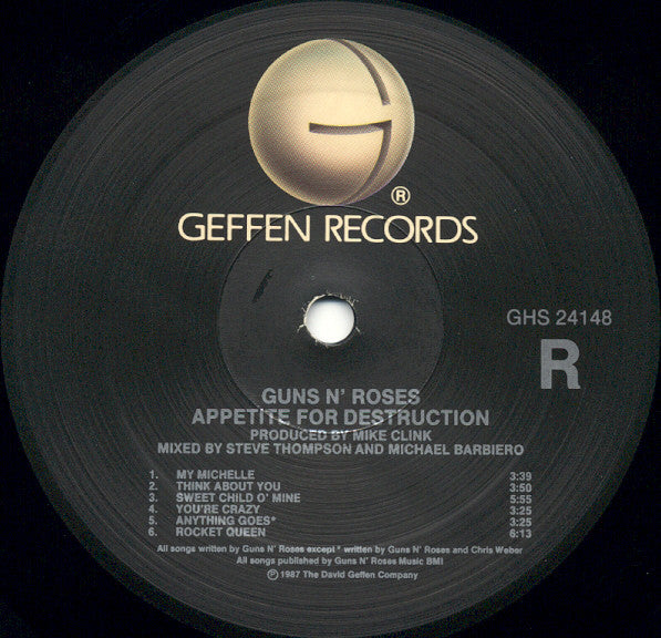 Guns N' Roses : Appetite For Destruction (LP, Album, Unc)
