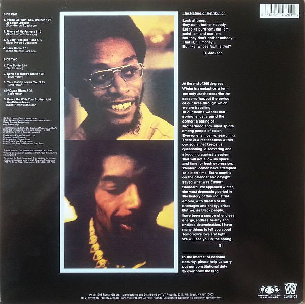 Gil Scott-Heron & Brian Jackson : Winter In America (LP, Album, RE, RM, 180)