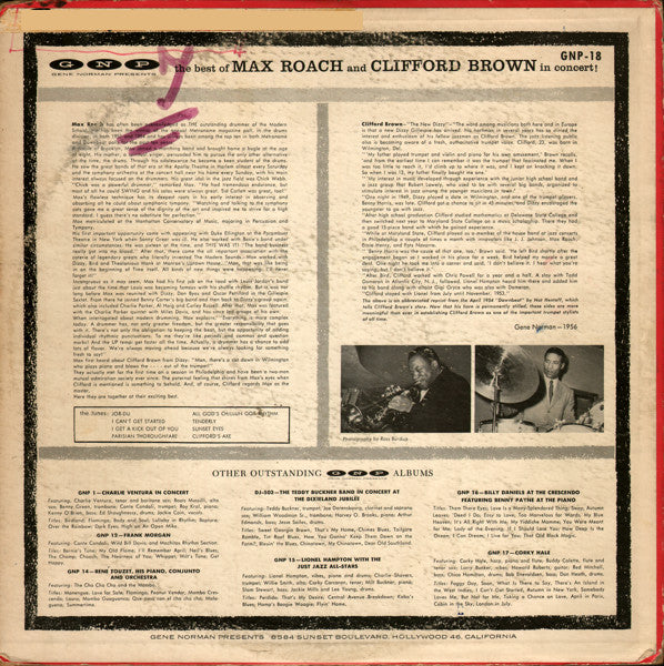 Clifford Brown And Max Roach : The Best Of Max Roach And Clifford Brown In Concert! (LP, Comp, Mono)