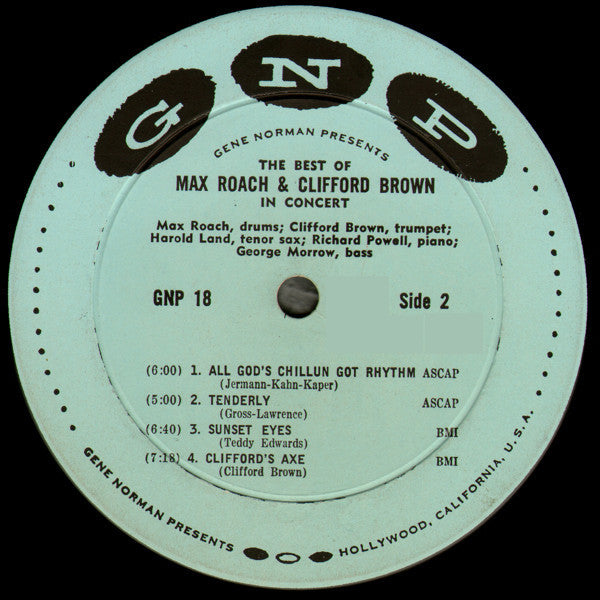 Clifford Brown And Max Roach : The Best Of Max Roach And Clifford Brown In Concert! (LP, Comp, Mono)