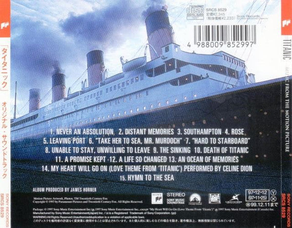 James Horner : Titanic (Music From The Motion Picture) (CD, Album)
