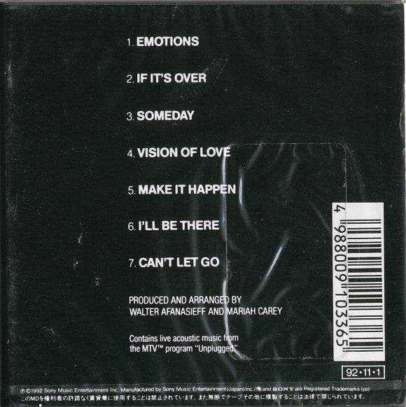 Mariah Carey : MTV Unplugged EP (MD, EP)