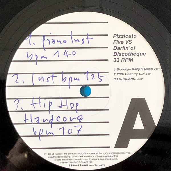 Pizzicato Five : Pizzicato Five VS Darlin' Of Discotheque (12")