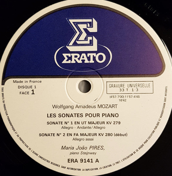 Mozart*, Maria-João Pires : Les Sonates Pour Piano Avec Deux Fantaisies Et Deux Rondeaux (8xLP + Box, Comp)