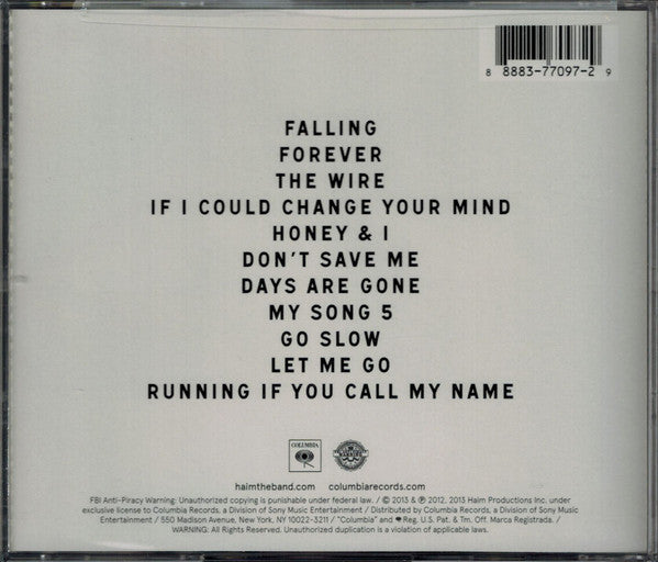 Haim (2) : Days Are Gone (CD, Album)