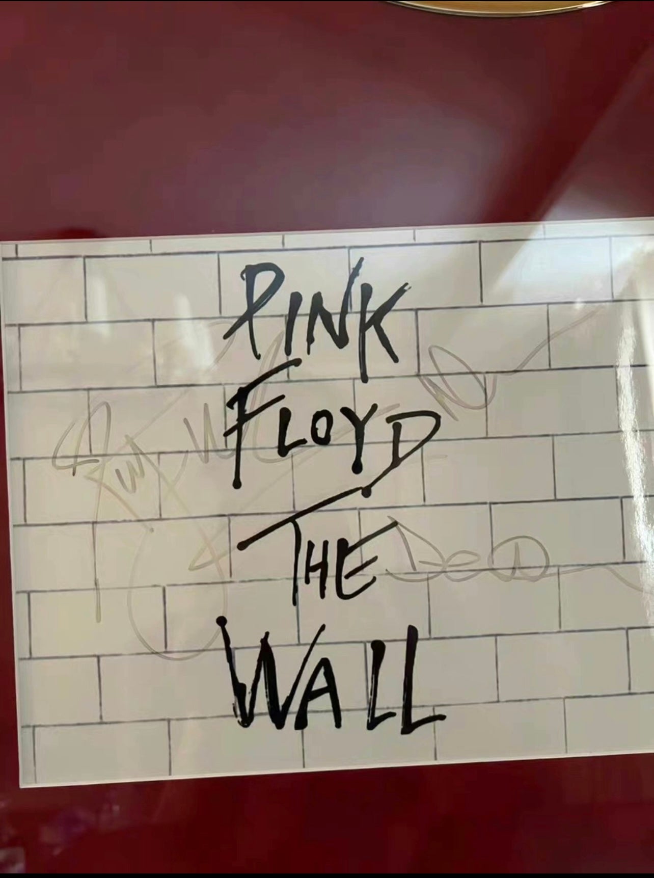 Pink Floyd *The Wall* Framed Gold Record with Autographs (Signed, Non-Vinyl Display Edition)