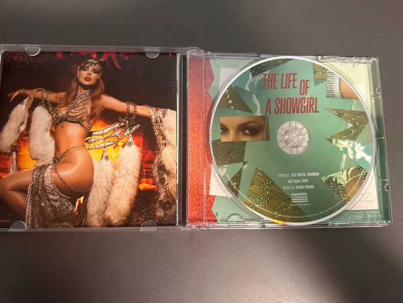 Taylor Swift The Life of a Showgirl Signed CD – Version 2 Art Card (Opened)