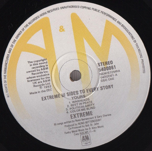 Extreme (2) : III Sides To Every Story (2xLP, Album)