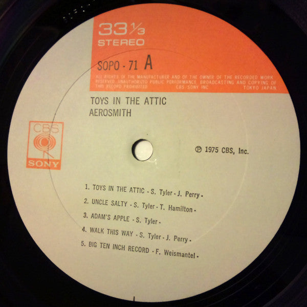 Aerosmith : Toys In The Attic (LP, Album)