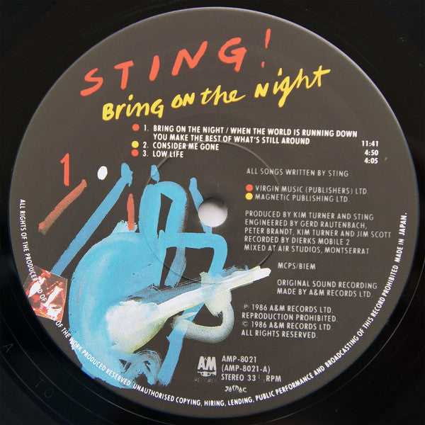 Sting : Bring On The Night (2xLP, Album)