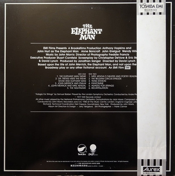 John Morris : The Elephant Man (Original Motion Picture Soundtrack)   (LP, Album)