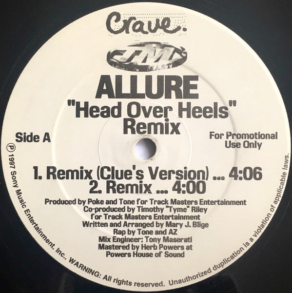 Allure (3) : Head Over Heels (Remix) (12", Single, Promo)