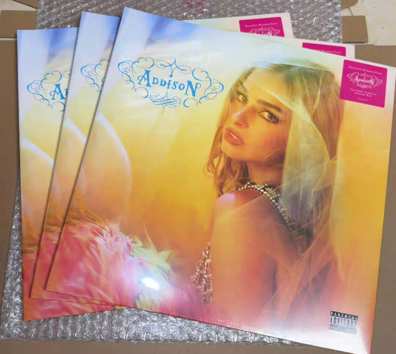 Addison Rae Addison European edition magenta red color vinyl LP