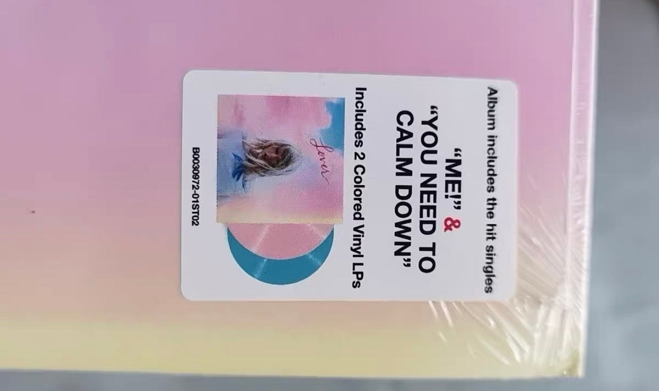 Taylor Swift Lover Pink Blue Colored 2LP Vinyl EU Pressing Sealed Mint Collectible