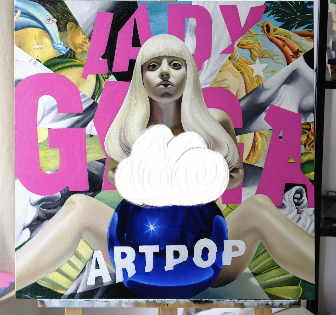 Lady Gaga *ARTPOP* Hand-Painted Album Cover Reproduction (60x60cm Canvas)