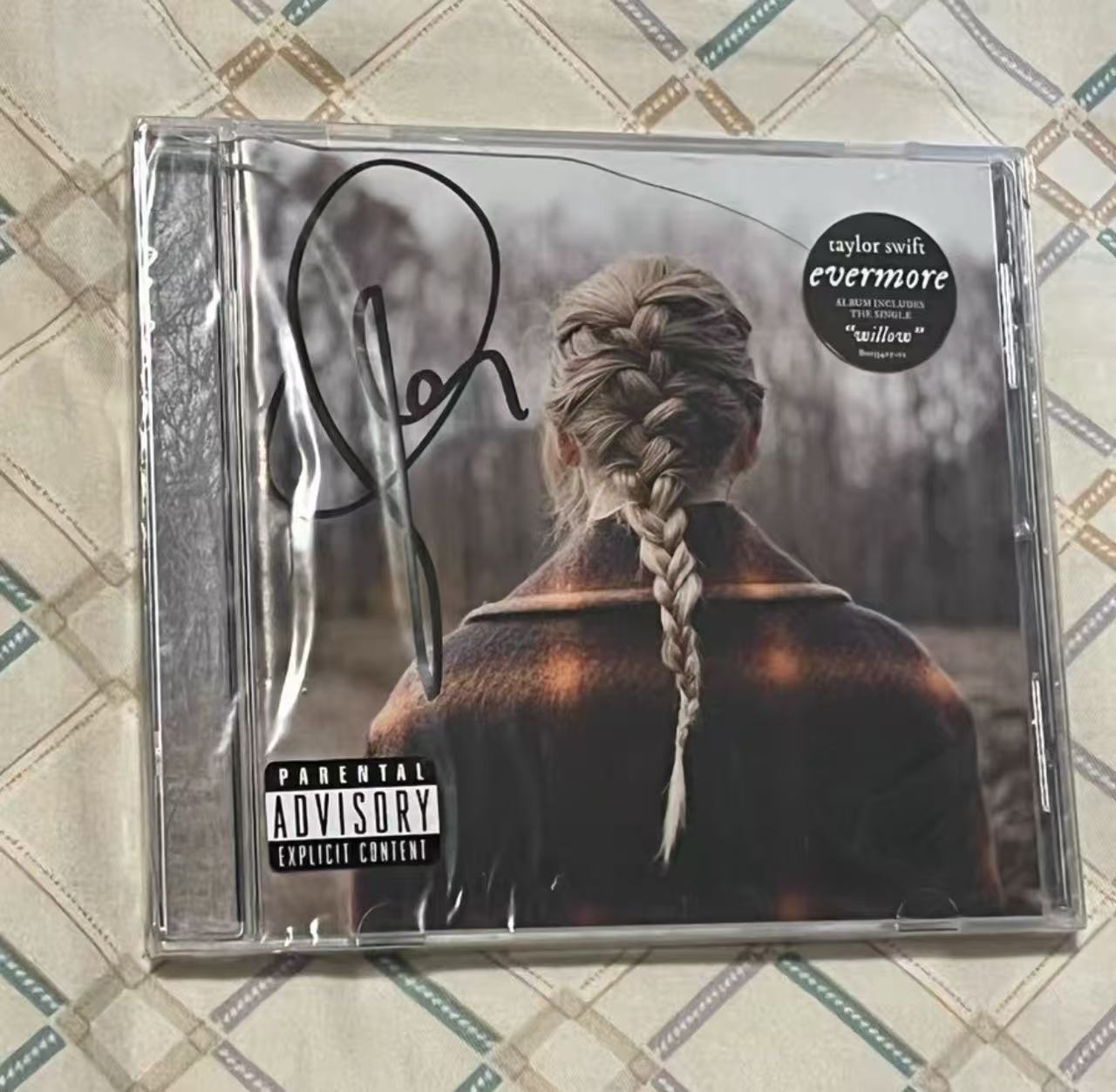 Taylor Swift evermore Signed CD Brand New Sealed Cracked Case Read Desc