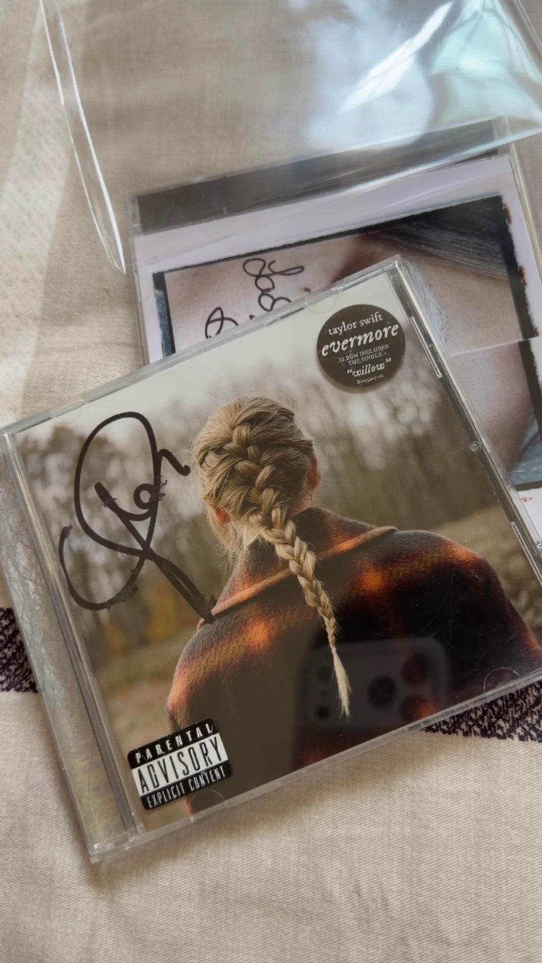 Taylor Swift – Evermore Signed CD – Opened with Signature Smudging