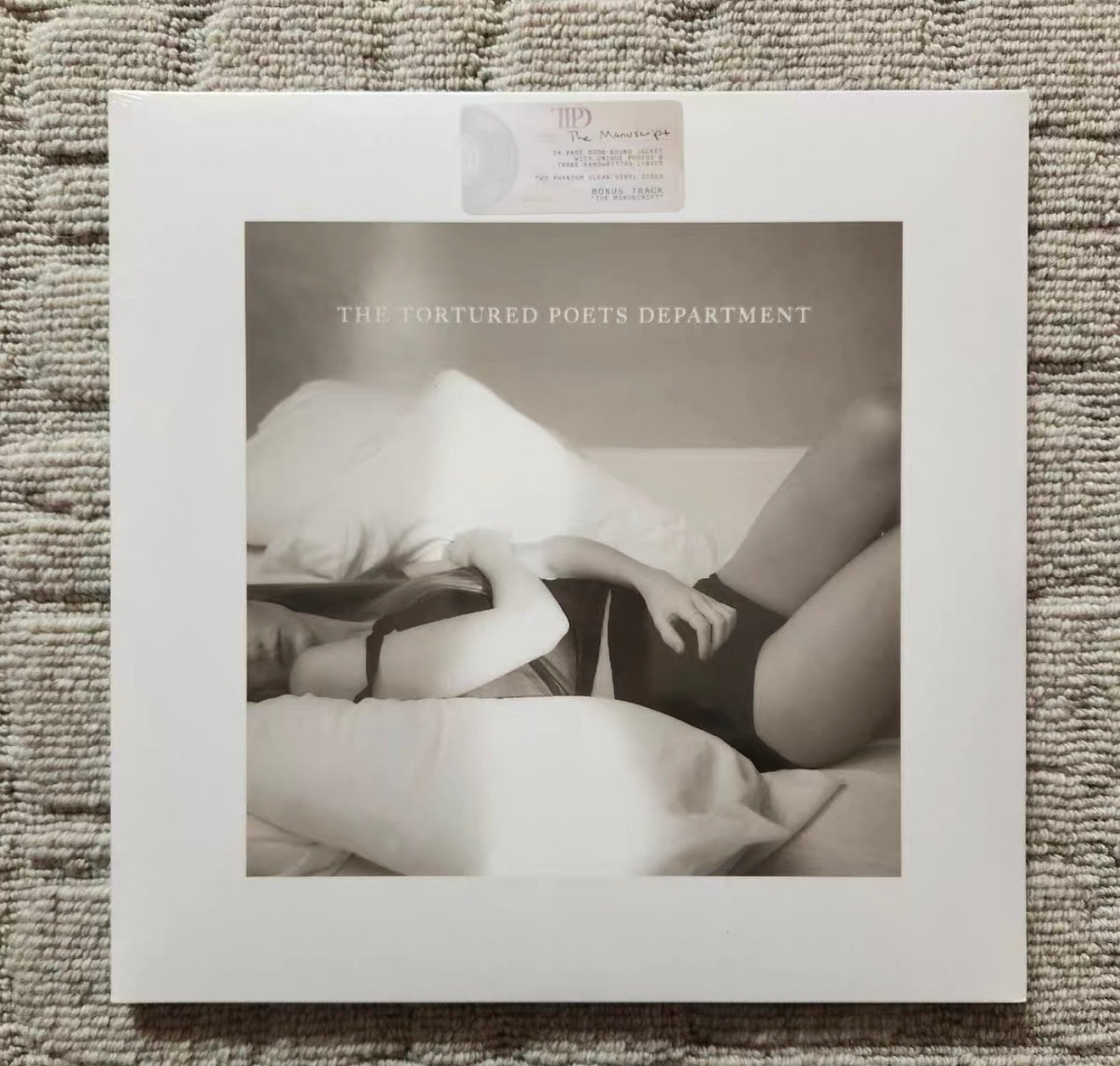 Taylor Swift TTPD Transparent Clear Vinyl Limited Edition Sealed Back Press Flaw Read Desc