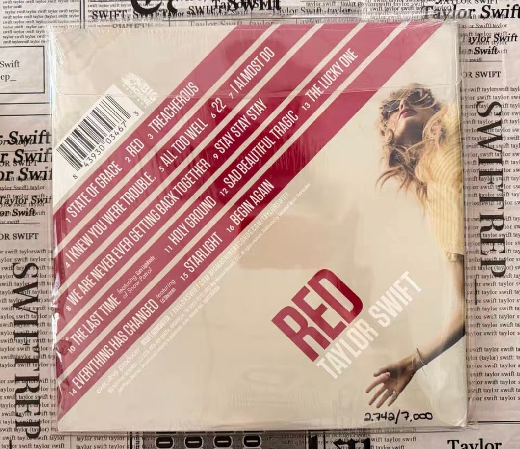 Taylor Swift Red RSD Limited Edition Clear Vinyl Numbered 2742/7000 Sealed