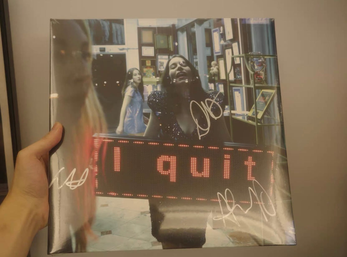 Haim I Quit silver vinyl LP with signed cover