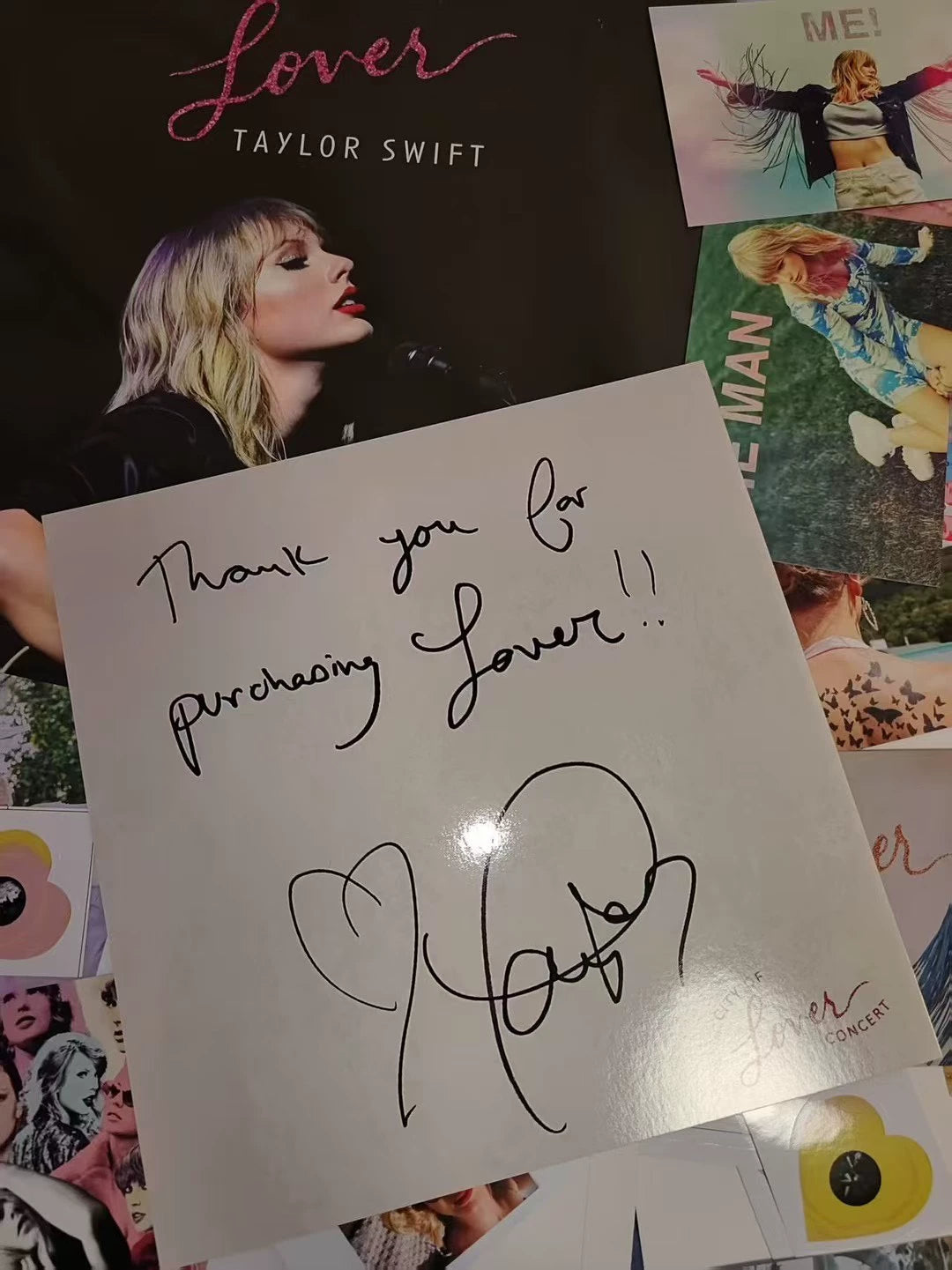 Taylor Swift Lover Heart-Shaped Vinyl Sleeve Collectible Bundle — No Record — Unofficial