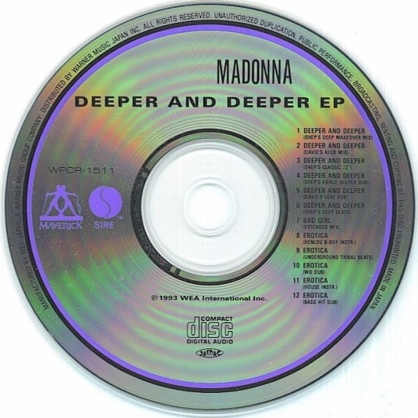 Madonna : Deeper And Deeper EP (CD, EP, RE)