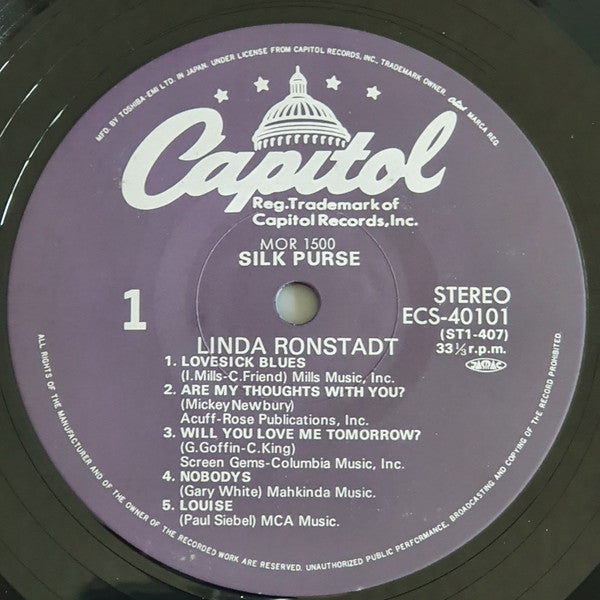 Linda Ronstadt : Silk Purse (LP, Album)