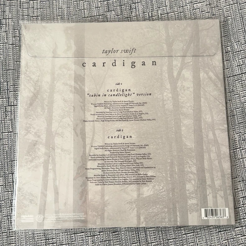 Taylor Swift – cardigan “Cabin in Candlelight” 12-inch White Vinyl — US Edition