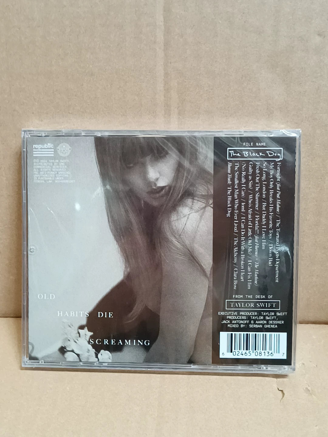 Taylor Swift – The Tortured Poets Department: The Black Dog Edition CD — Sealed