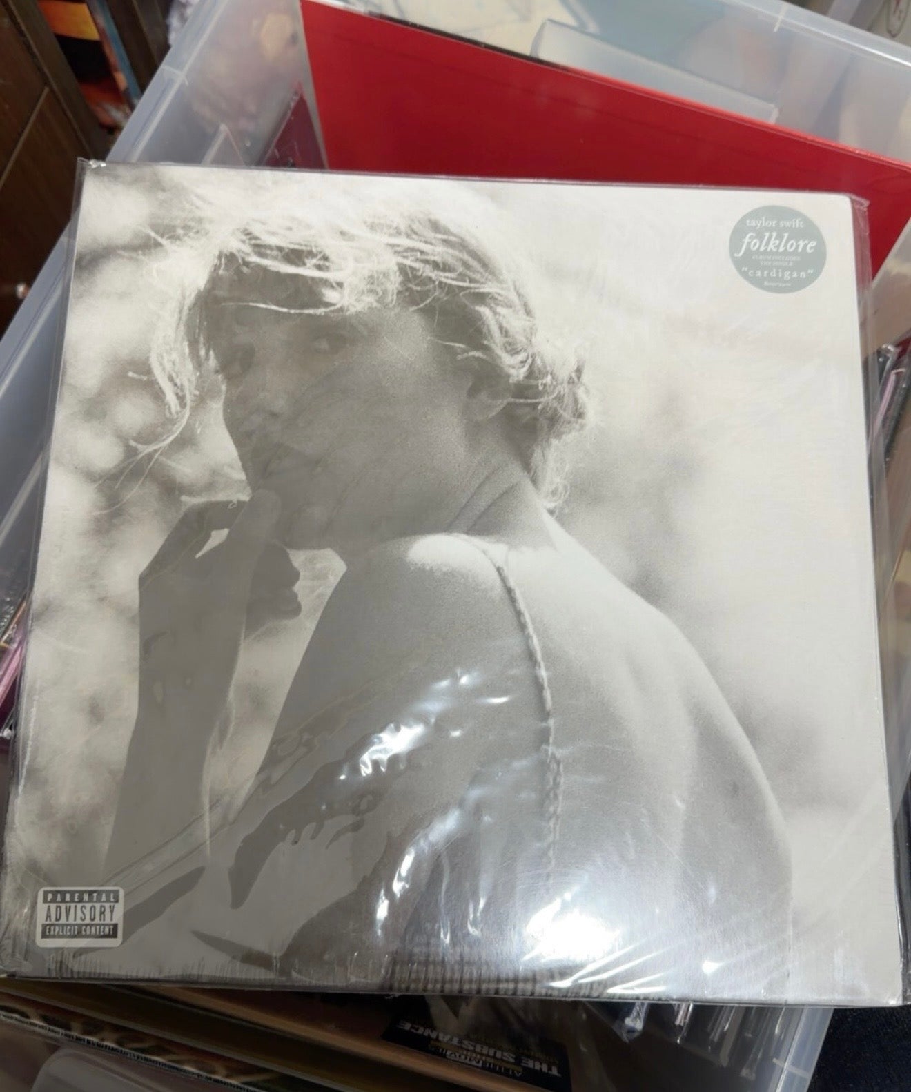 Taylor Swift Folklore Transparent Grey Vinyl Edition 3 Pressed in France Sealed Corner Dents Read Desc