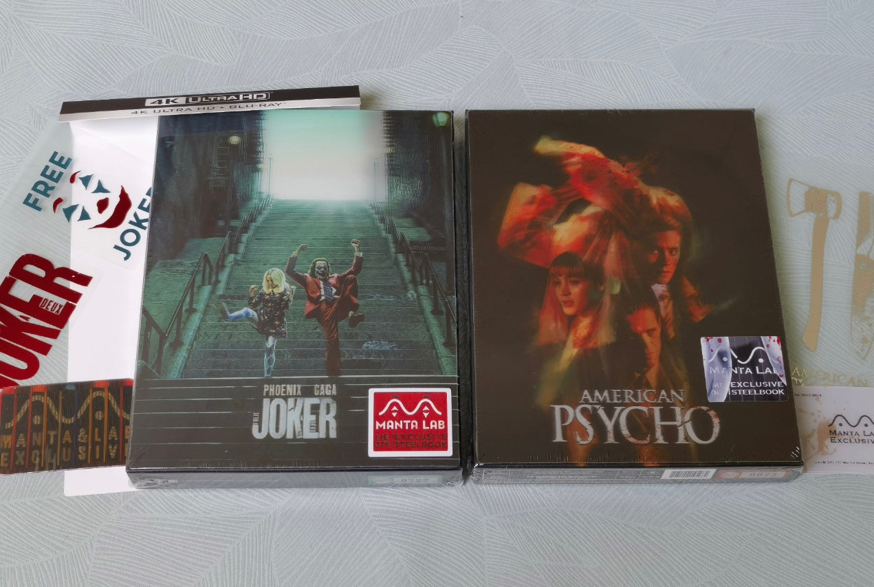 Manta Lab Exclusive Double Lenticular Steelbook – *American Psycho / Joker: Folie à Deux* (4K + Blu-ray, English Subtitles)