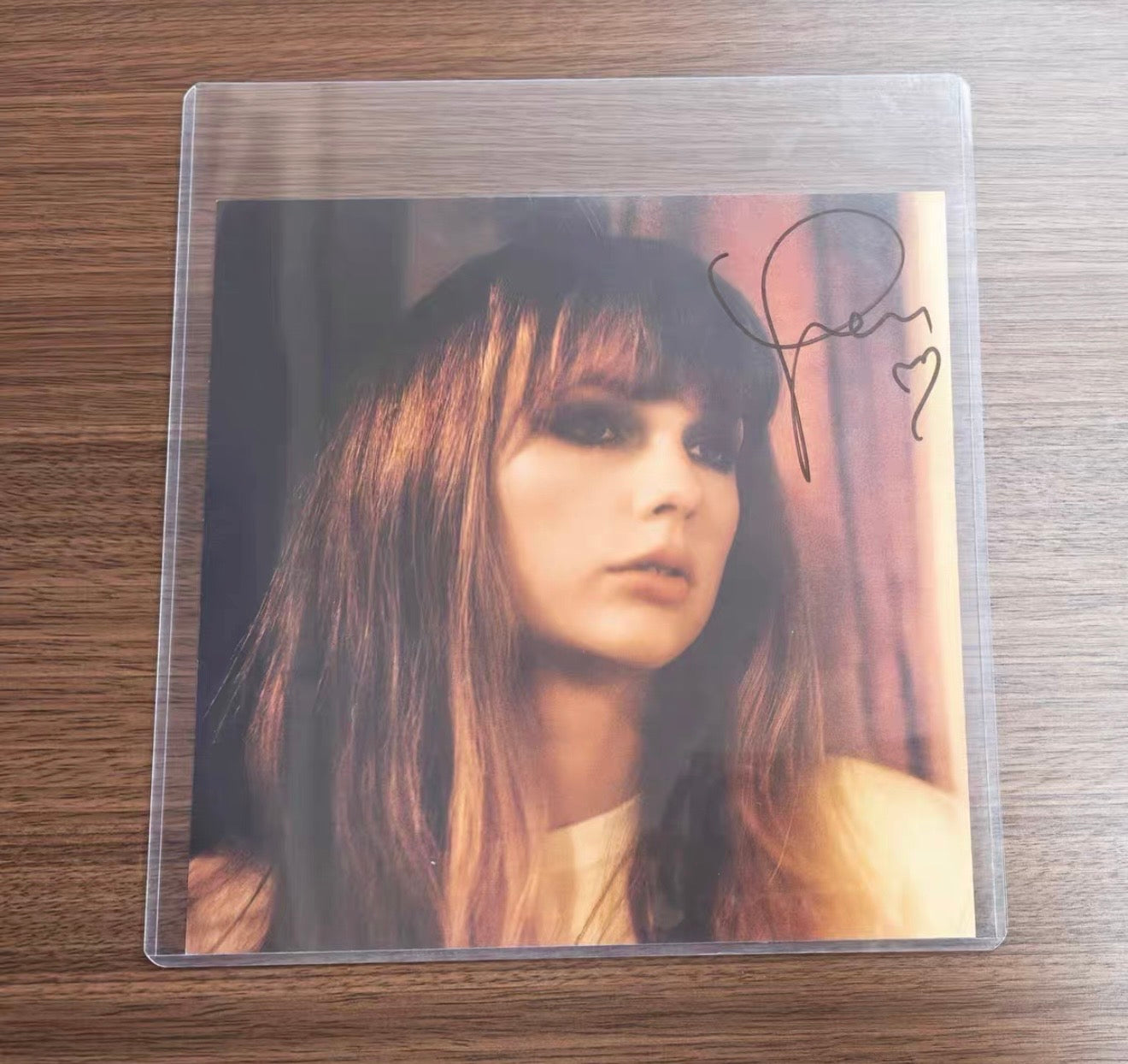 Taylor Swift Midnights Signed Photo Card - Rare Cat Ear Heart Signature - Like New