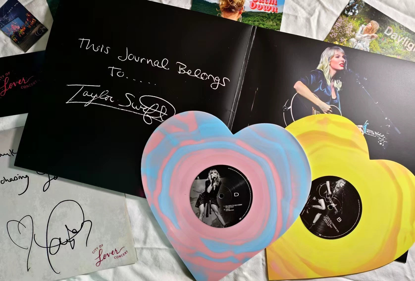 Taylor Swift Lover Heart-Shaped Vinyl Sleeve Collectible Bundle — No Record — Unofficial