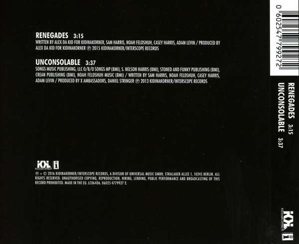 X Ambassadors : Renegades (CD, Single)