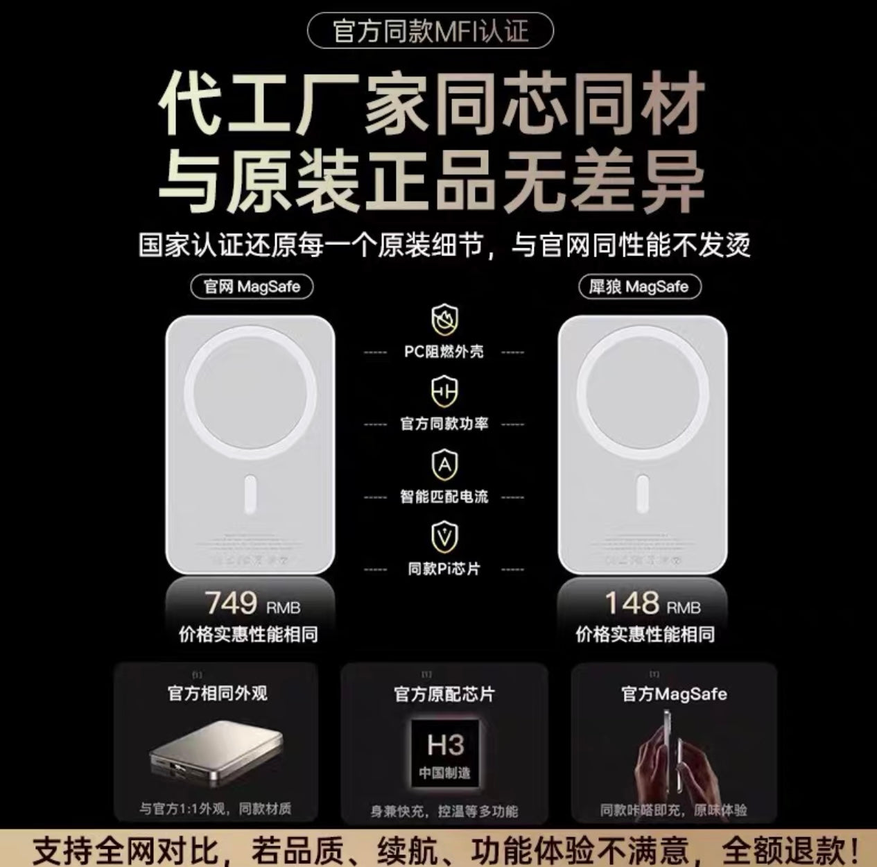 MagSafe-Compatible Wireless Power Bank (2024 Compact Edition) MagSafe磁吸充電寶（2024新款小巧便攜版）