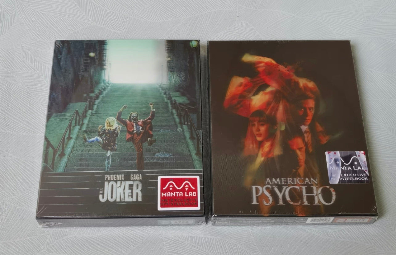 Manta Lab Exclusive Double Lenticular Steelbook – *American Psycho / Joker: Folie à Deux* (4K + Blu-ray, English Subtitles)
