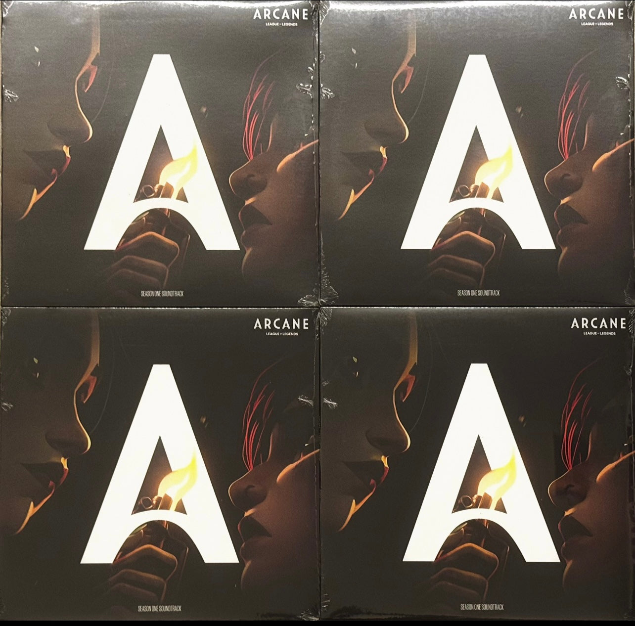 League of Legends Arcane Season 1 Pink & Black Swirl Vinyl