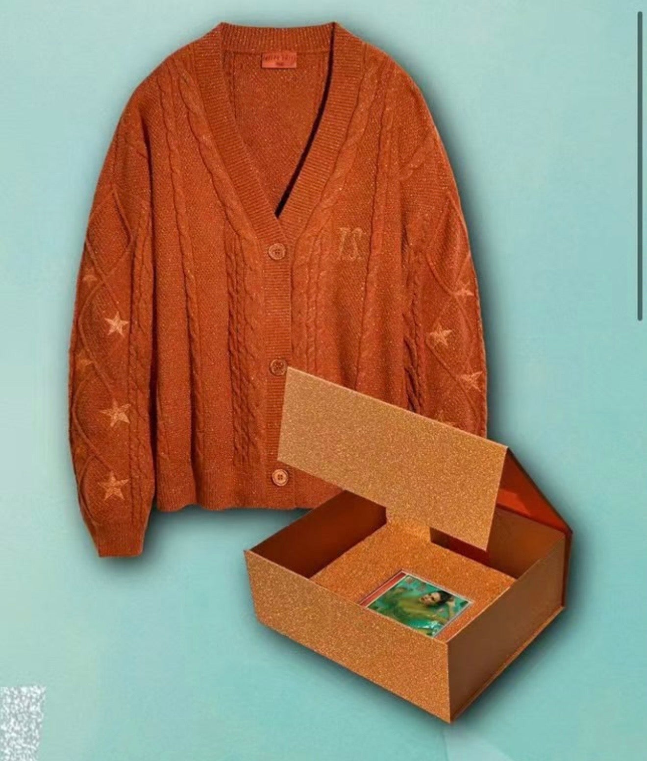 Taylor Swift The Life of a Showgirl Orange Wool Cardigan US Edition New In Box Read Desc