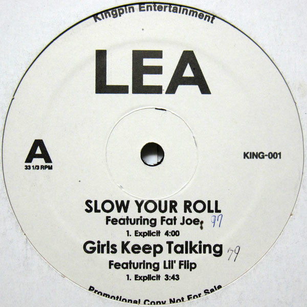 Lea (2) : Slow Your Roll / Girls Keep Talking (12", Promo)