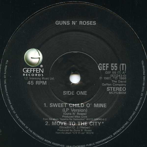 Guns N' Roses : Sweet Child O'Mine (12")
