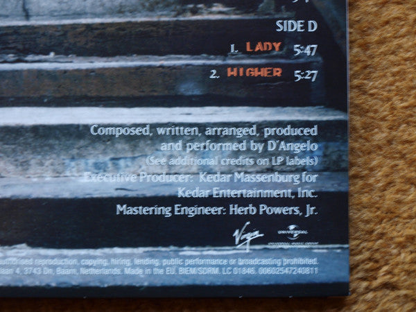 D'Angelo : Brown Sugar (2xLP, Album, Ltd, RE, Sli)