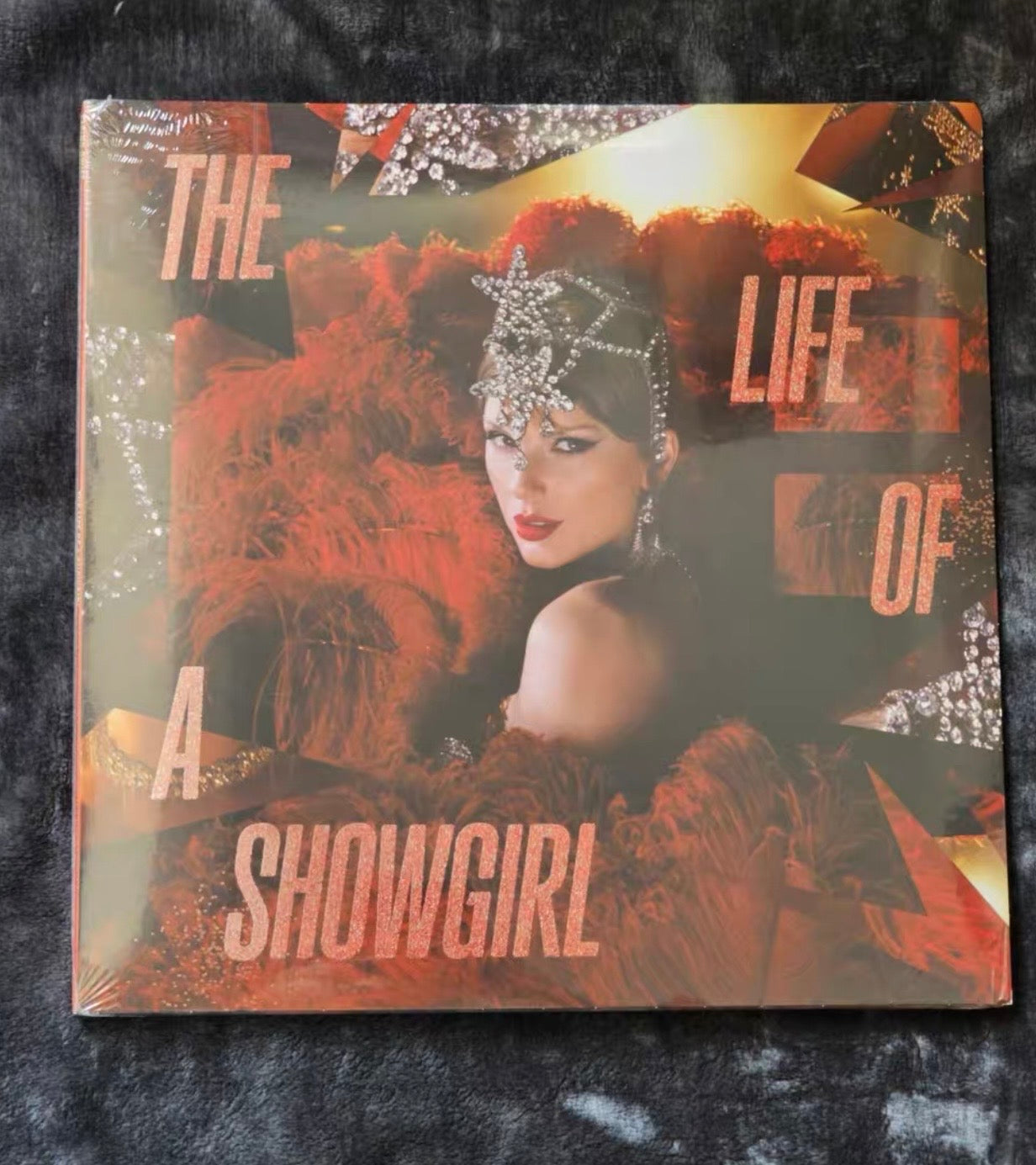 Taylor Swift The Life of a Showgirl Champagne Bubbles Red Splatter Vinyl LP Sealed Minor Corner Bump Sticker Flaw Read Desc