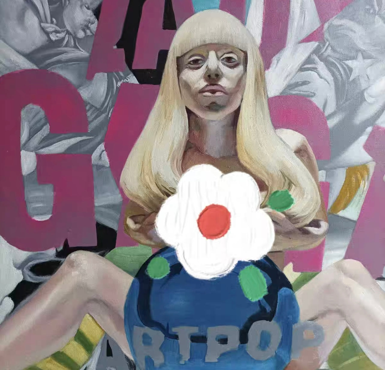 Lady Gaga *ARTPOP* Hand-Painted Album Cover Reproduction (60x60cm Canvas)
