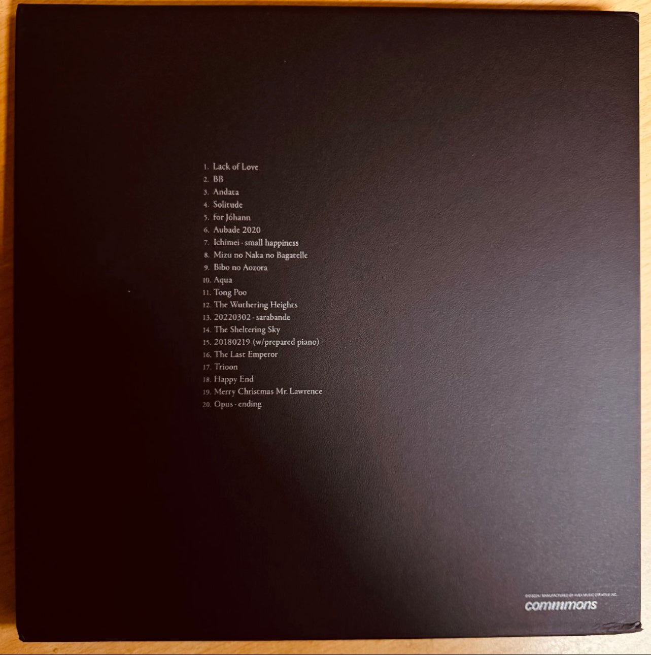 Ryuichi Sakamoto - Opus (4LP Box Set, Without Bonus Items, Minor Corner Flaws)