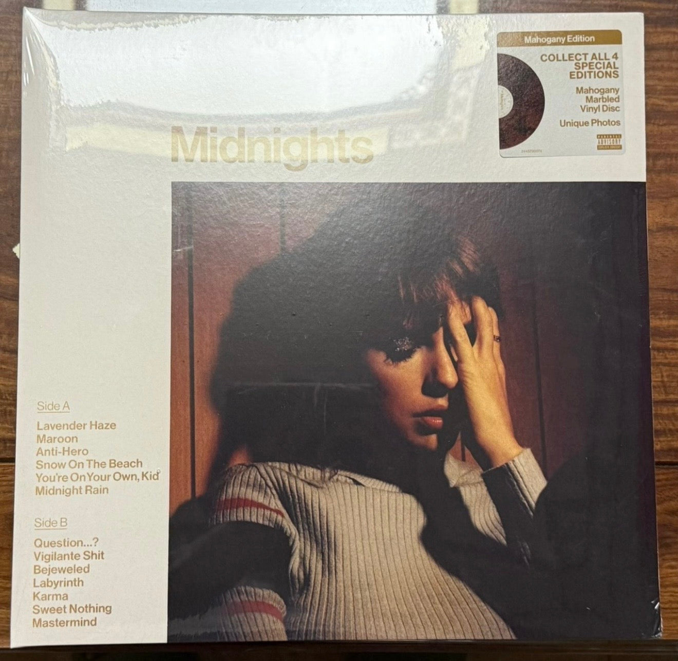 Taylor Swift Midnights Mahogany Marbled Vinyl LP Sealed