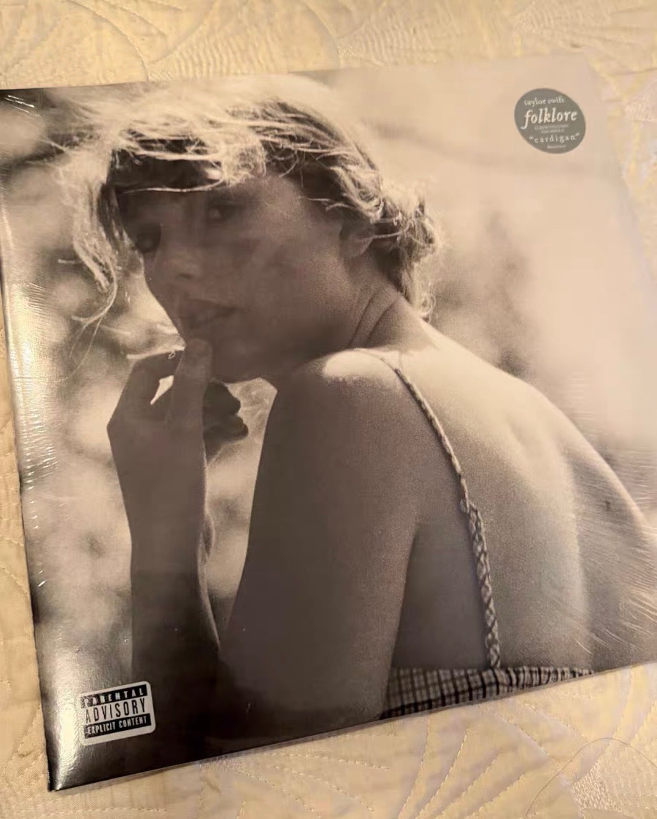 Taylor Swift Folklore Gray Vinyl French Pressing Like New Open Box Collectible