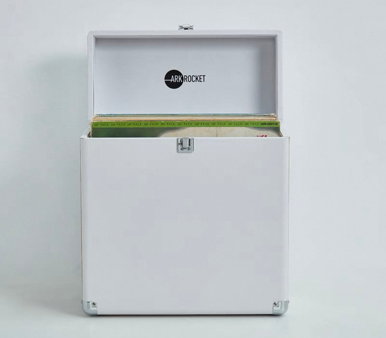 Arkrocket Vinyl Record Storage Box – Portable Vintage Style Arkrocket 復古風便攜式黑膠唱片收納箱