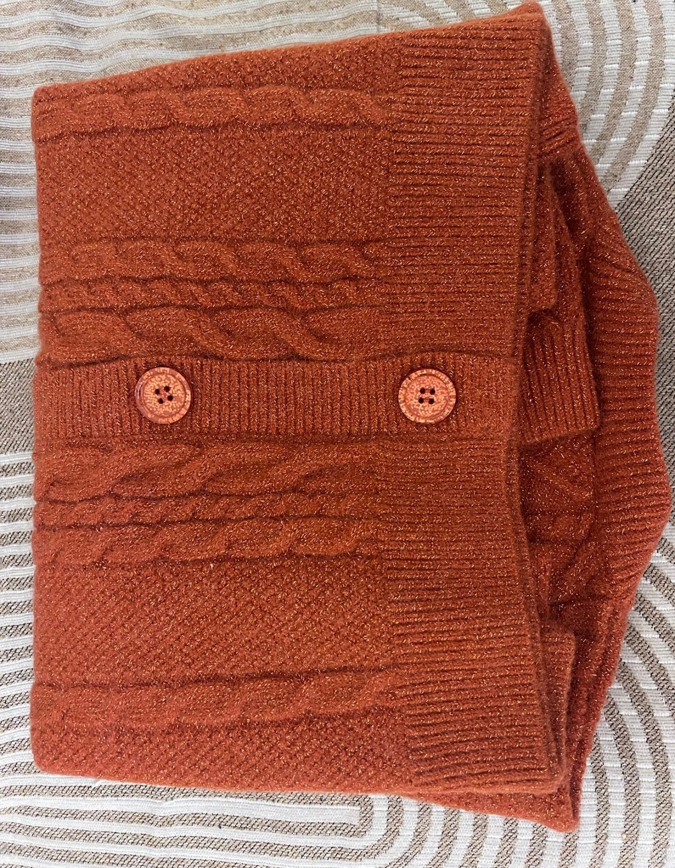 Taylor Swift The Life of a Showgirl Orange Wool Cardigan US Edition New In Box Read Desc