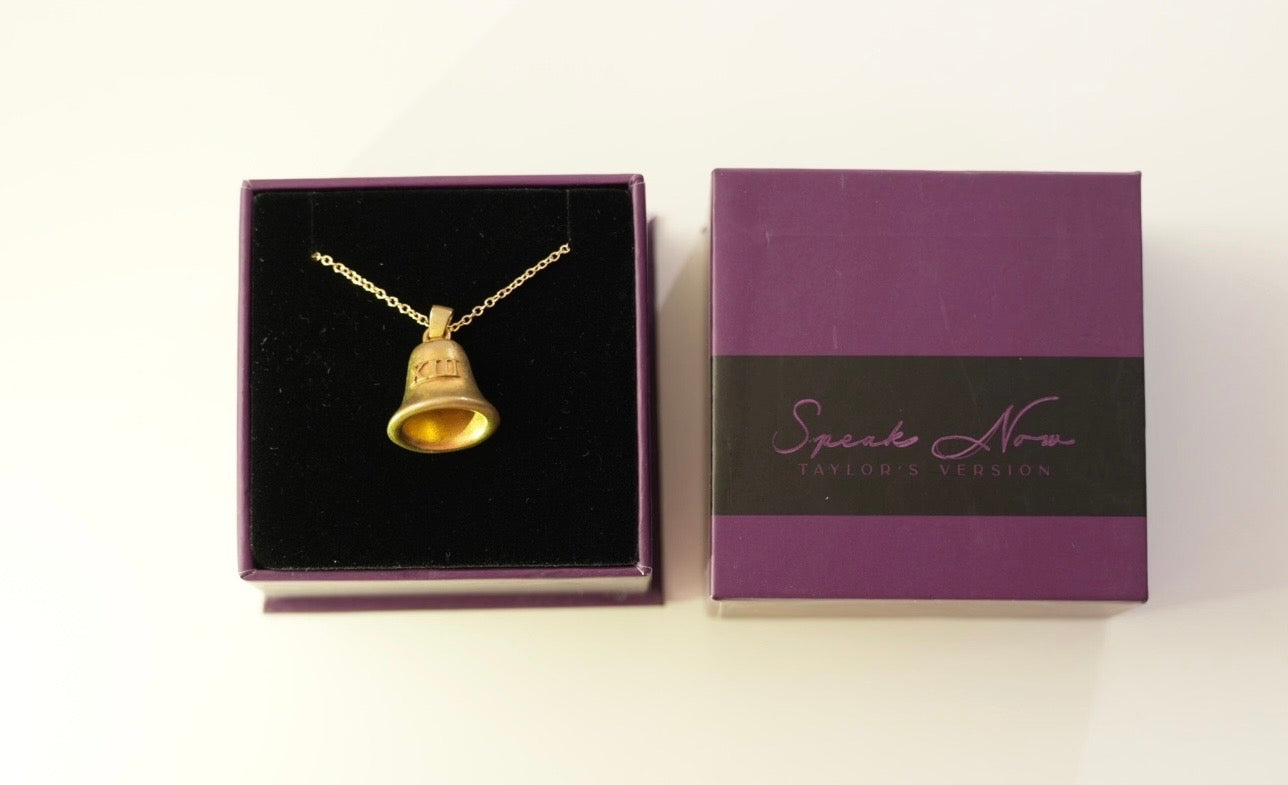 Taylor Swift Speak Now Taylor's Version Bell Necklace Official Merch Like New In Box